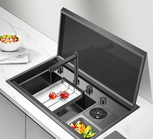 SpaceSaver® Sink With Cover Kitchen Stainless Steel Sink