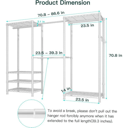SpaceSaver® Expandable Closet Organizers and Storage with 4 Hanging Rods