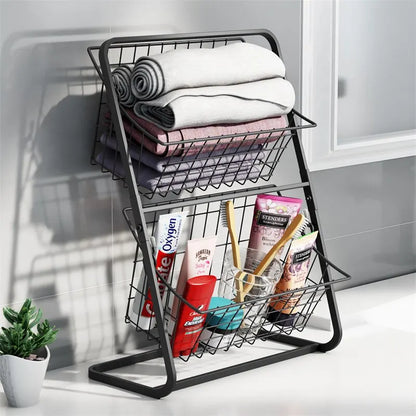 SpaceSaver® Double-Layer Kitchen & Bathroom Organizer Shelf